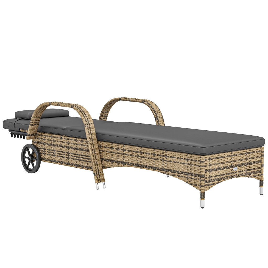 Sdraio da spiaggia con materasso regolabile ¨C zephmum ¨C 200x73x30-103 cm giallo