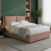Liskeard, Letto Matrimoniale Sfoderabile Made in Italy, Rosa
