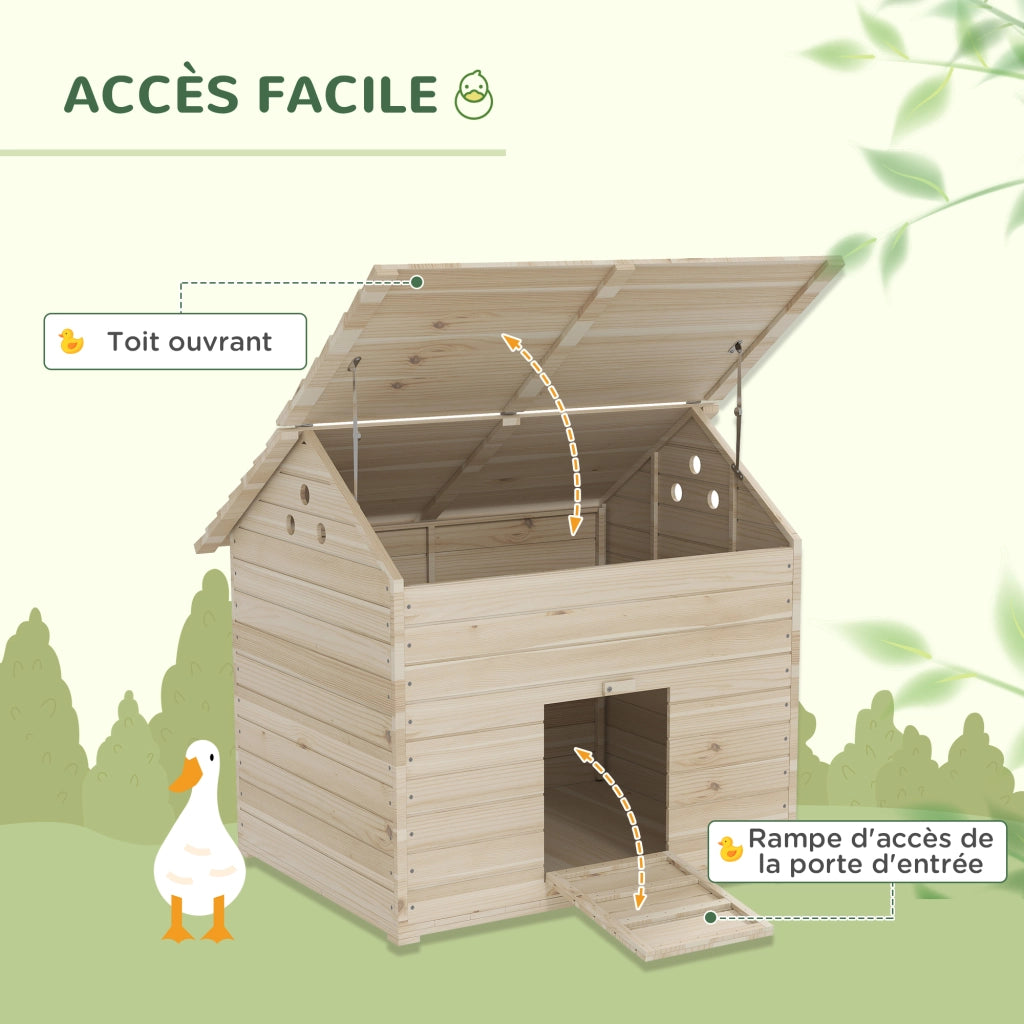 Casetta per Cani ¨C zephmum ¨C Legno Naturale 100x82.5x91 cm