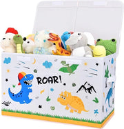 Cassa di archiviazione per bambini con coperchio, contenitore per giocattoli, 64 x 32 x 40 cm, giocattoli, abbigliamento, libri, archiviazione, cassa per giocattoli con maniglie, per bambini, camera da letto per bambini, scuola materna