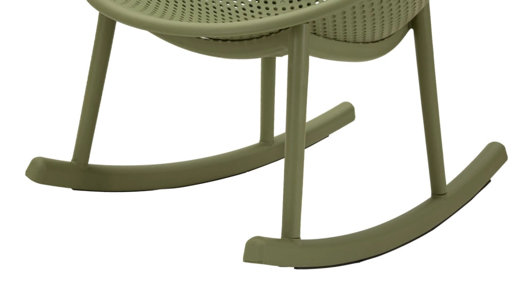 Sedia a Dondolo Ibiza Verde 66x88x80 cm in Polipropilene Verde
