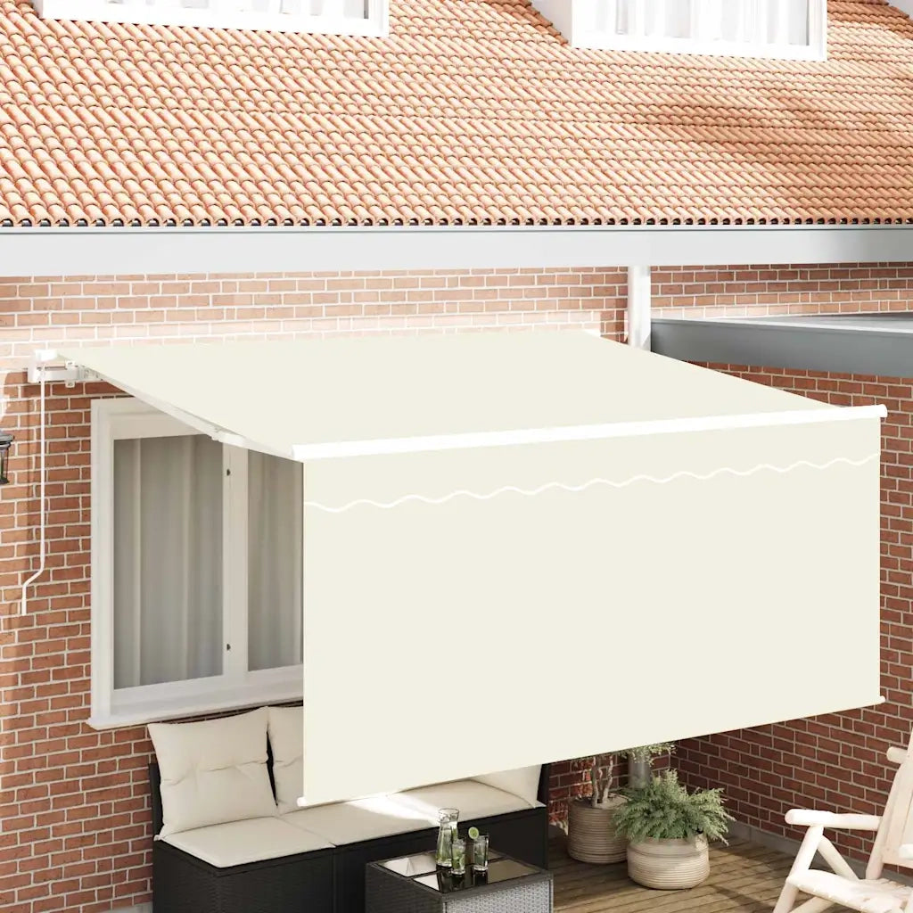 vidaXL Tenda Retrattile Crema 300 x 200 cm Tessuto