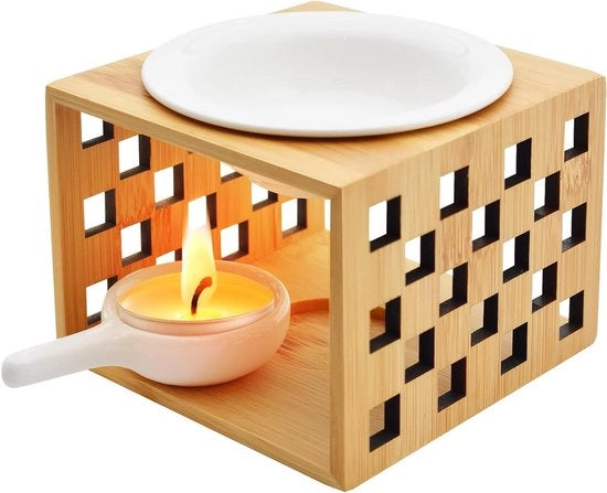 Lampada Aromatica Essenziale con Cassetta Rimovibile, Profumi e Design Ceramico per Atmosfere Calde e Aromatiche