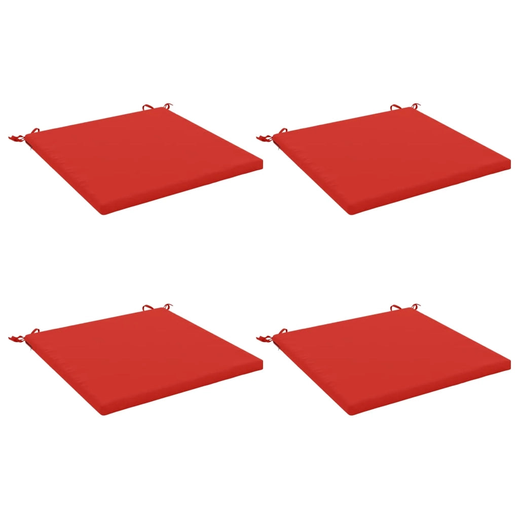 Cuscini per Sedia in 4 Pezzi SOEST 4 pz 100% Poliestere Rosso 944810