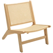 POLTRONA senza braccioli 64x70x74 cm in legno e rattan naturale