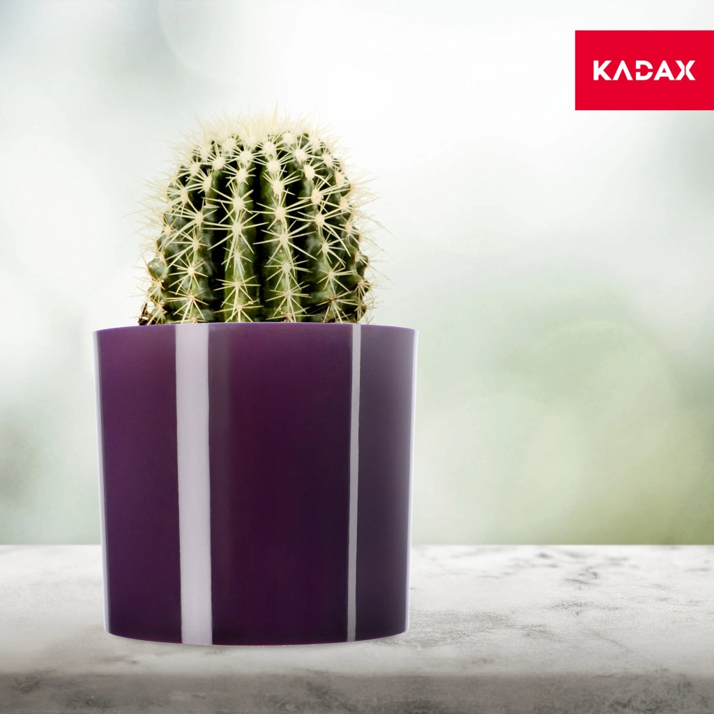 Vaso da fiori rotondo KADAX in plastica, 13,5 cm, viola