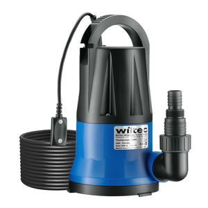 Pompa sommersa 400 W, pompa per acque reflue con portata max 6000 l/h, pompa a immersione, prevalenza max 7 m