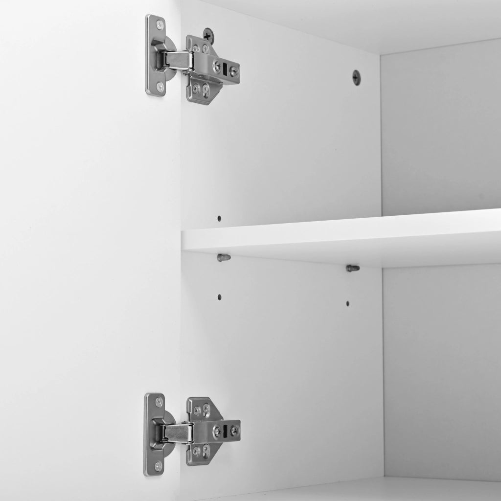 Mobile ingresso con scarpiera; armadio a 2 ante e 6 ganci; in MDF e truciolare; bianco