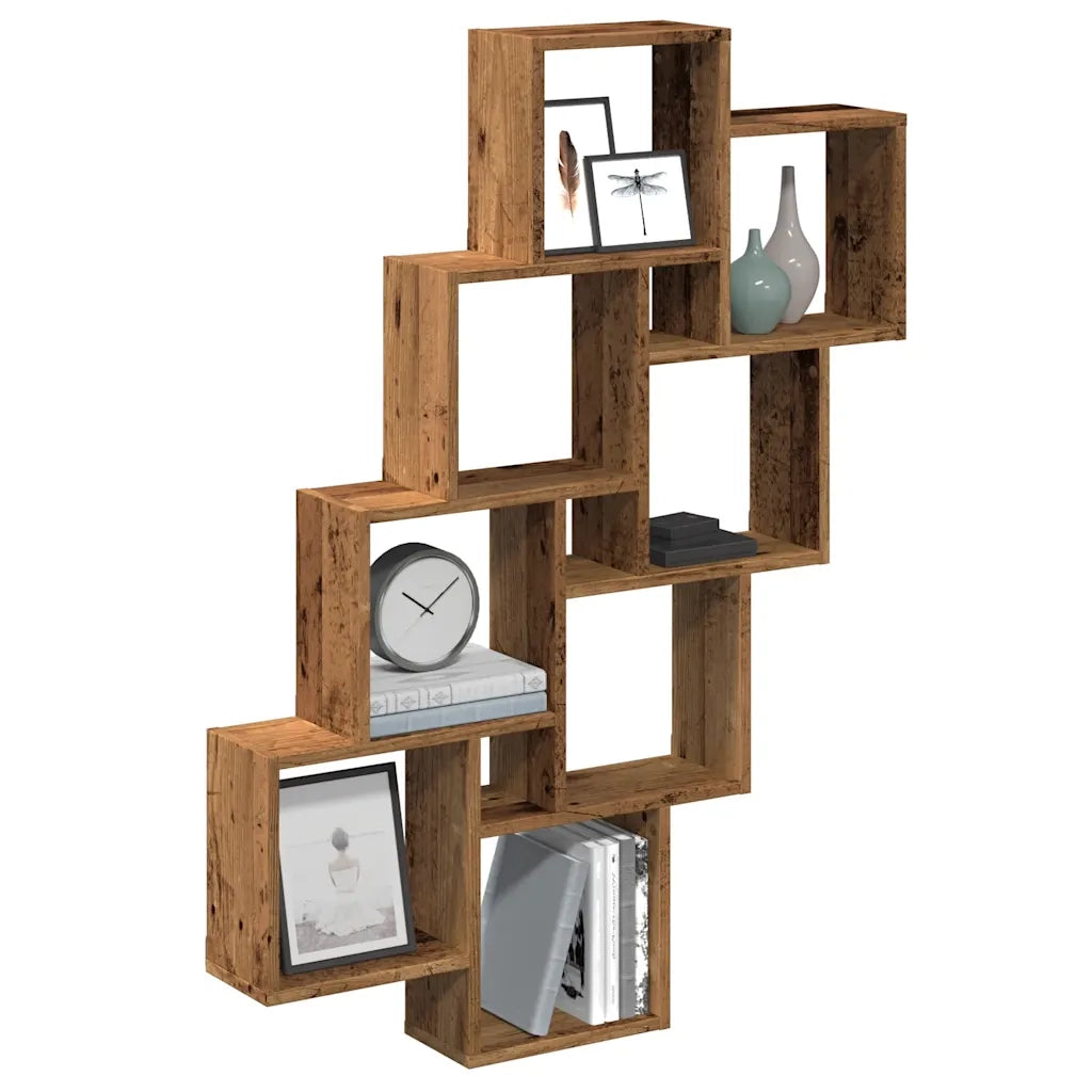 Mensola a Muro a Cubo Antico 90x15x119,5 cm Legno Multistrato 856596
