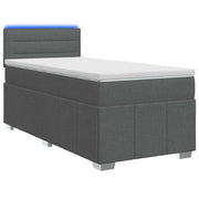 Letto box spring con materasso Grigio Scuro 80 x 200 cm Tessuto 3452538