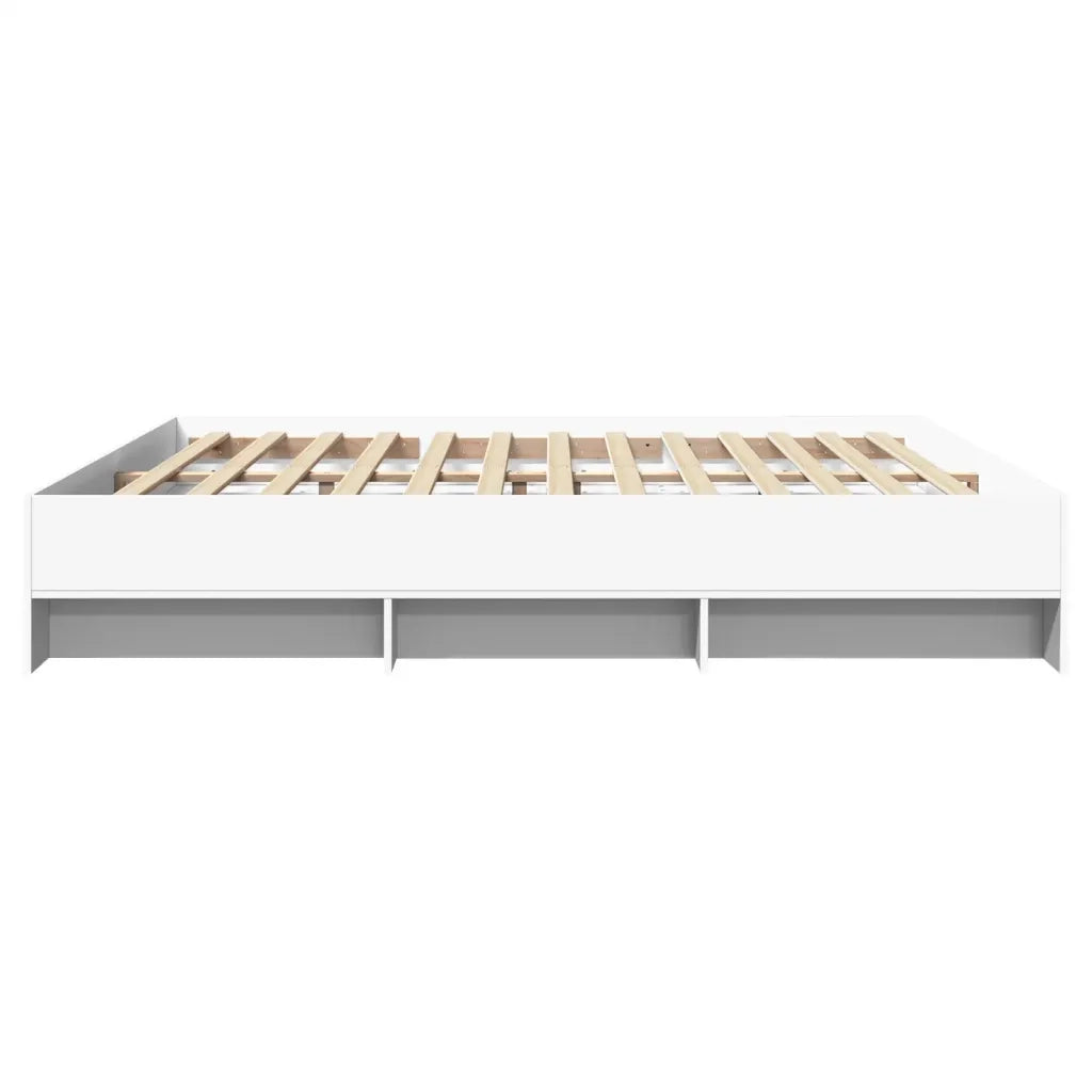 Giroletto-Struttura Letto Bianco 200x200 cm in Legno Multistrato 584718