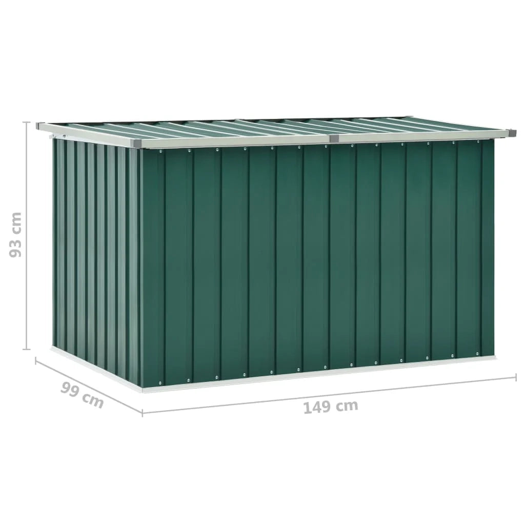 Contenitore/scatola portaoggetti da giardino verde 149 x 99 x 93 cm 02_0013127