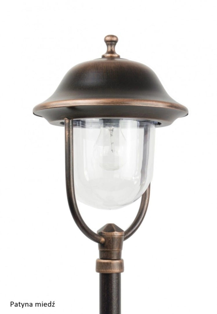 Paletto giardino retrò 87cm E27 nero IP43 SU-MA Prince