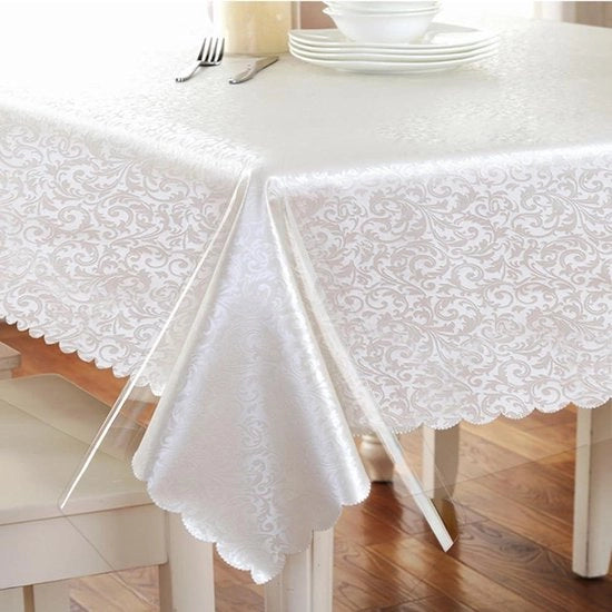 Tavolo protettivo in PVC trasparente - 140 cm largo - 1,3 mm spesso - Impermeabile e lavabile - 260 x 140 cm