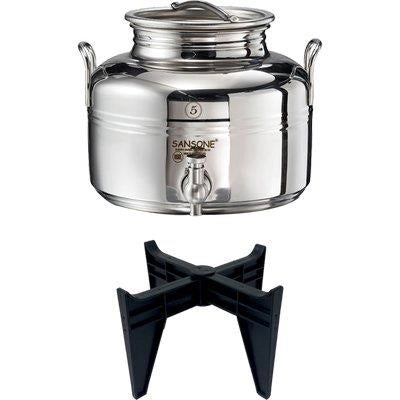 MINI FUSTINO SALDATO GIOIELLO SANSONE  INOX 18/10 LT 5