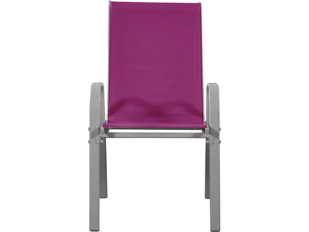 Sedia da giardino textilene "Cordoba" -Phoenix-Rosa-Set di 4