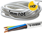 Cavo di alimentazione 3-core 3G1 mm² con conduttore di protezione - Cavo in PVC per uso interno elettrico - Cavo di lampada flessibile - Cavo dispositivo 3-core con conduttore di protezione - Cavo stadio 3 aderi H05VV-F 3 x 1 mm²