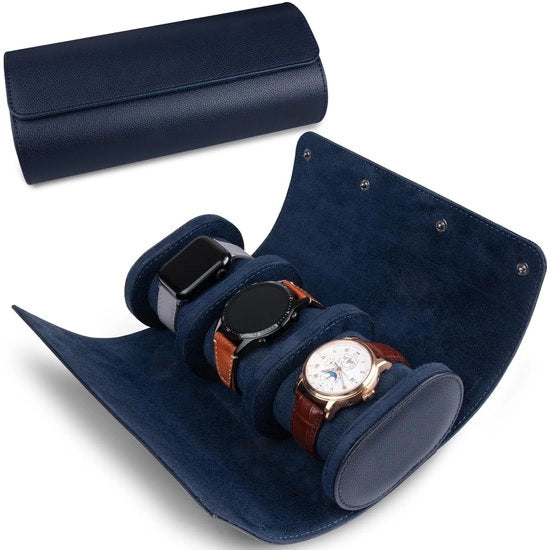 Cassa orologio 3 slot - Supporto orologio - Etui orologio - Borsa orologio - Reattivo - Antidust - Cassa orologio rotolante