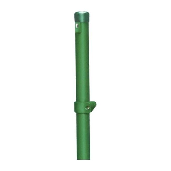 BETAFENCE ITALIA S.P.A. 60256 Palo Tondo in Acciaio Zincato con Rivestimento in Poliestere Diametro 48 mm Altezza 260 cm con Guidafilo Superiore e Cappuccio in PVC colore Nero