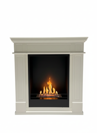 Camino a Bioetanolo da Terra Donatello 81x30x86 cm in MDF Bianco