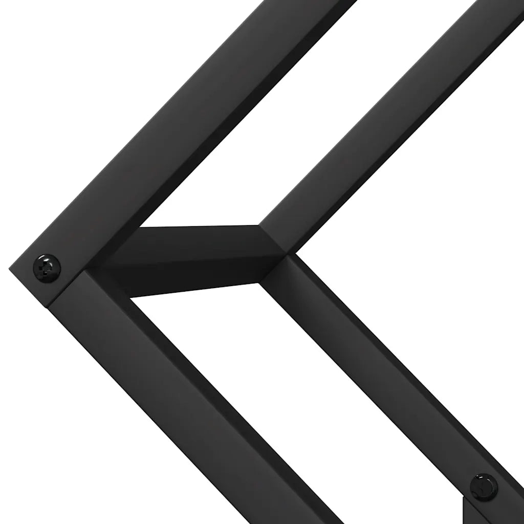 Rastrelliera per Legna da Ardere Nera 50x25x50 cm 864275