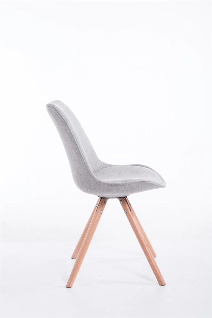 Sedia Toulouse in stoffa gambe tonde grigio,natura