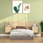 Testiera Letto con Comodini in Legno Multistrato Rovere Sonoma 3115686