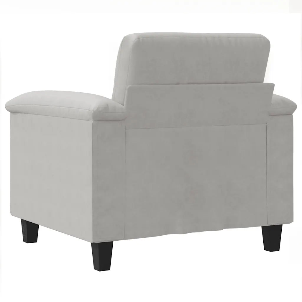 Poltrona-Divano Sedia Grigio Chiaro 60 cm in Tessuto Microfibra
