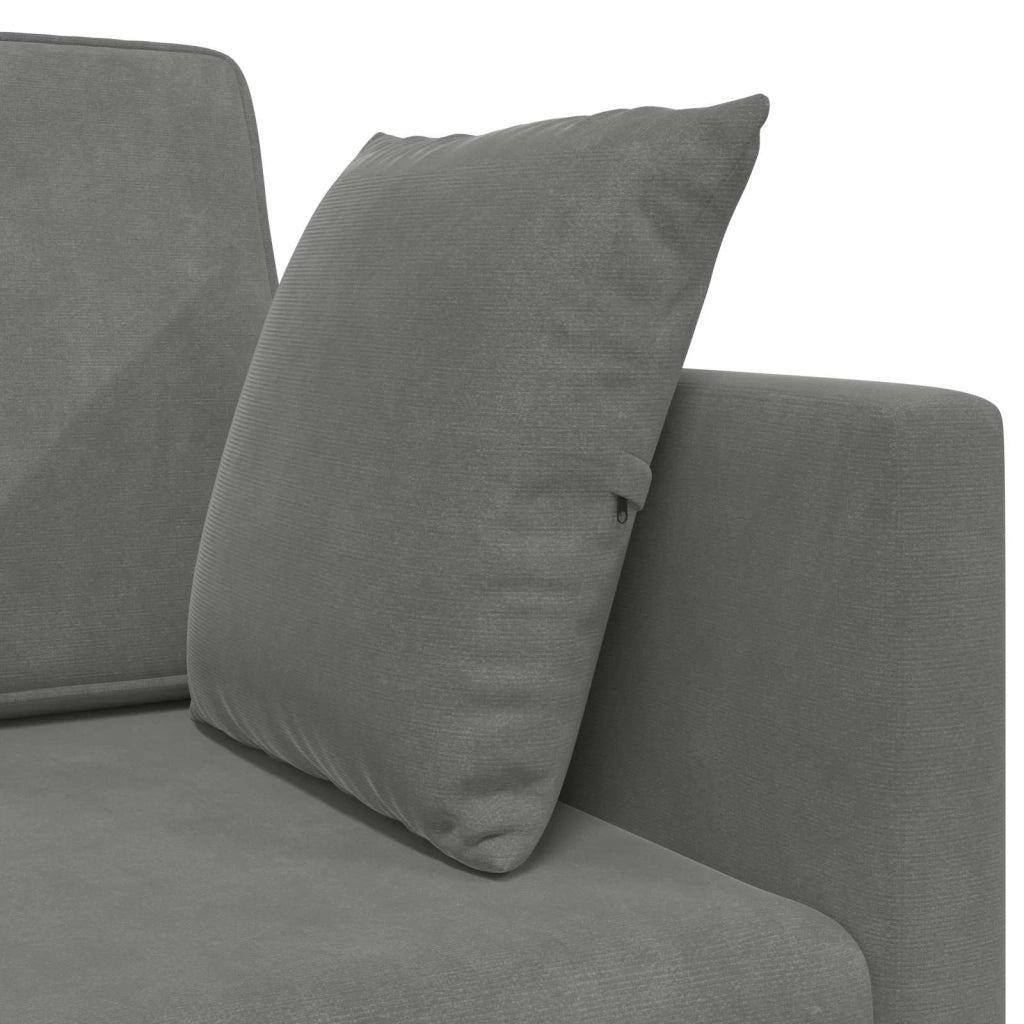 Divano-letto da pavimento Grigio scuro 213 x 70 x 77 cm Velluto 4106727