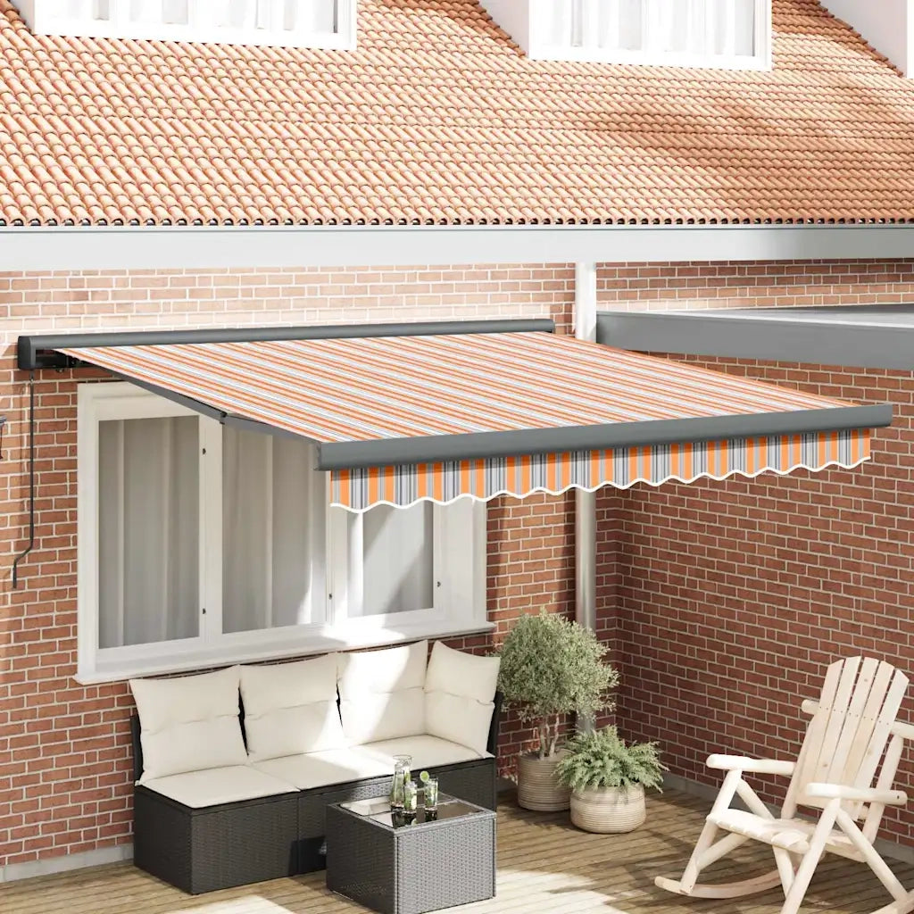 vidaXL Tenda Retrattile Multicolore 300 x 250 cm Tessuto, Metallo