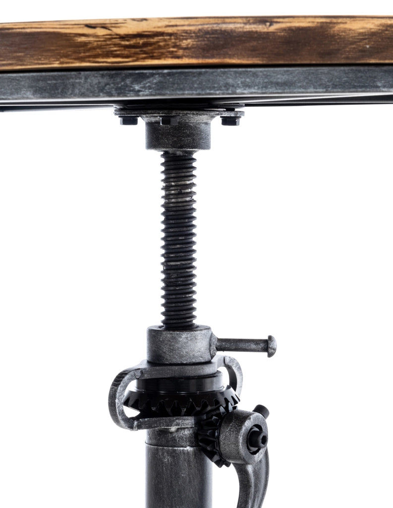 Tavolo design industriale Malita Argento antico