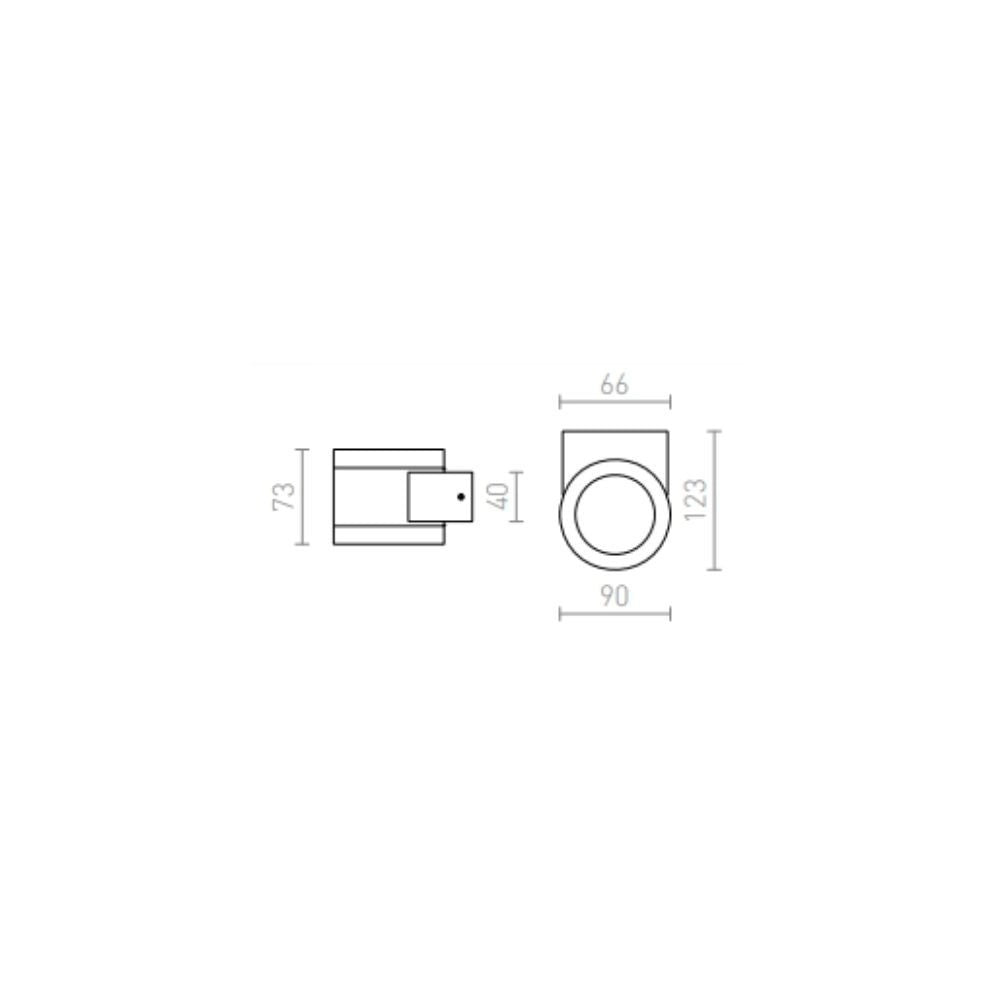 Faretto applique MOIRE II alluminio 230V G9 25W IP54