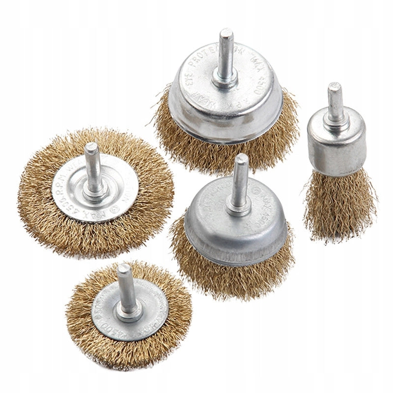 Set di Spazzole per Trapano – 12 Pezzi + 5 Spazzole Metalliche | Alta Qualità, Compatibile con Trapani 1/4"
