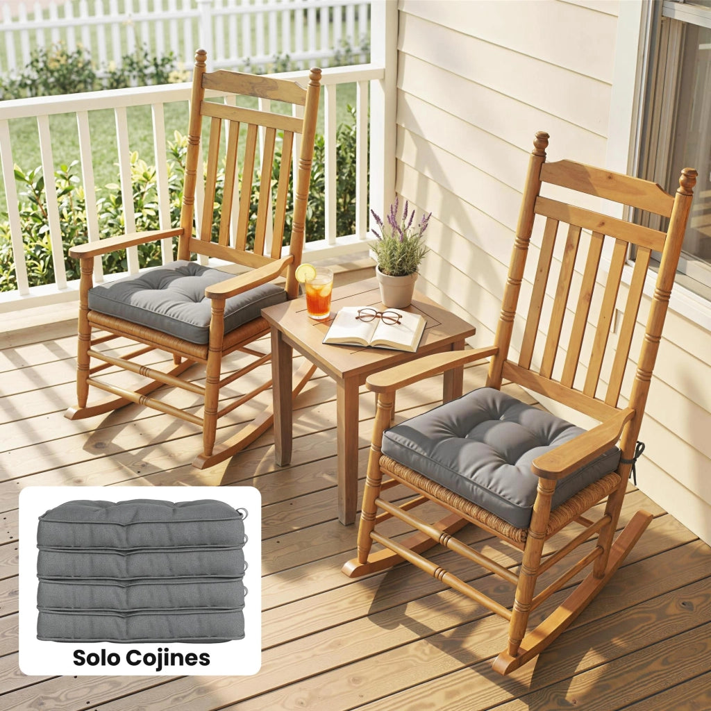 Cuscini per sedie da pranzo e giardino ¨C zephmum ¨C 42x42x5 cm grigio scuro
