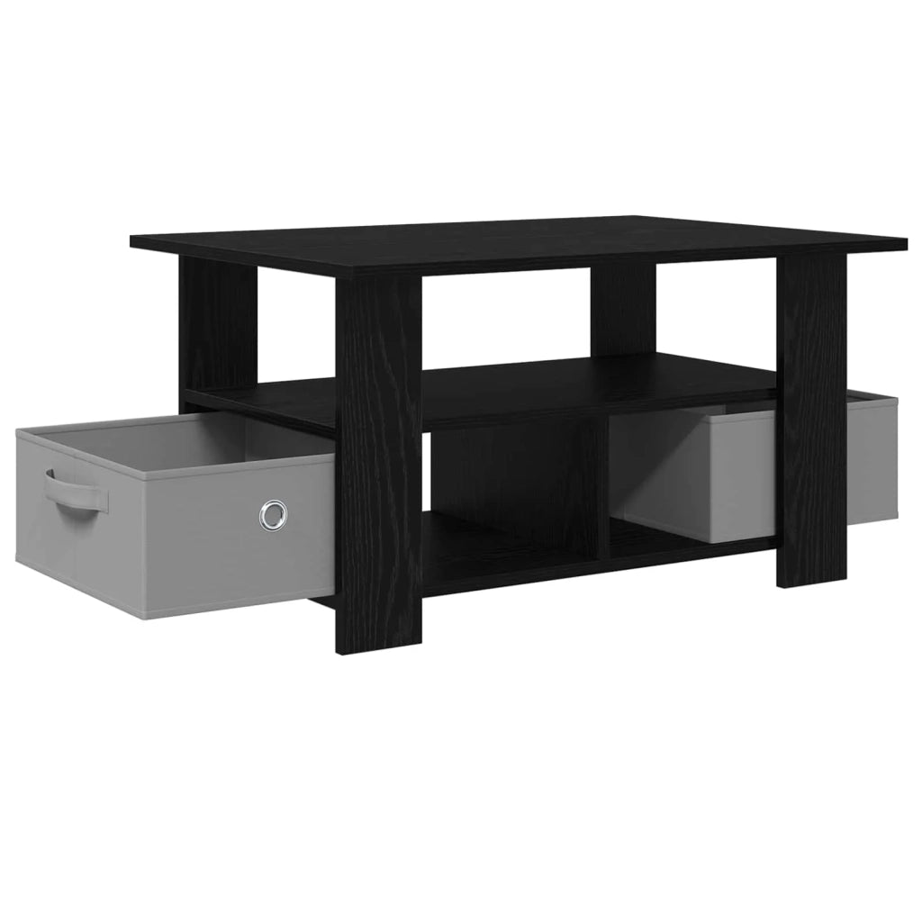 Tavolino da salotto con cassetto Rovere Nero 77 x 55 x 42 cm 8000413