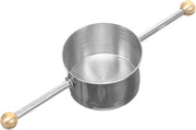 Doppio set di misurini in acciaio inossidabile con manico, 1,05 oz set di misurini, misurino per cocktail, bicchieri da shot, whisky e mescolamento di bevande, argento.