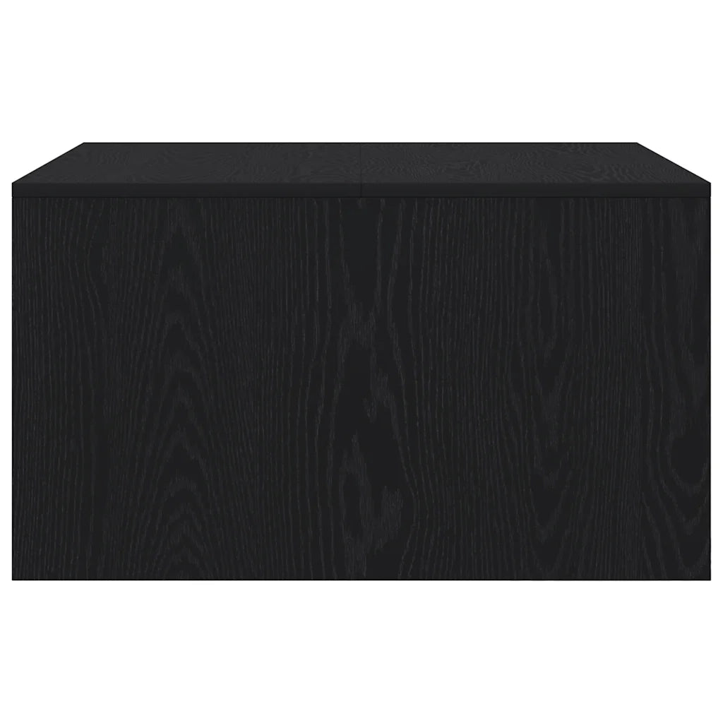 vidaXL Tavolino da Salotto con Cassetti Rovere Nero 70,5x70x40 cm