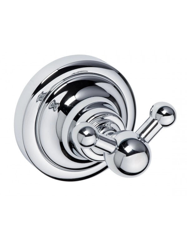 Appendiabiti doppio RETRO in ottone cromato 6,5x6,5x6,5 cm