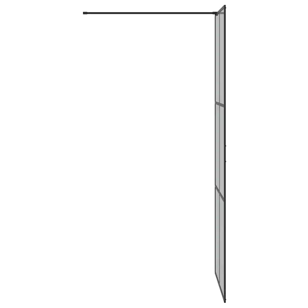 Parete Doccia Walk-in Nero 80 x 195 cm vetro temperato CFW4106806