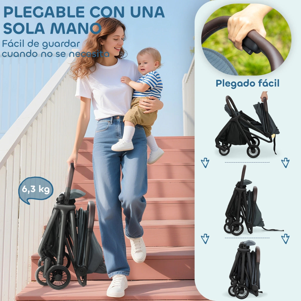 Carrozzina Pieghevole ¨C zephmum ¨C Blu, 15 kg