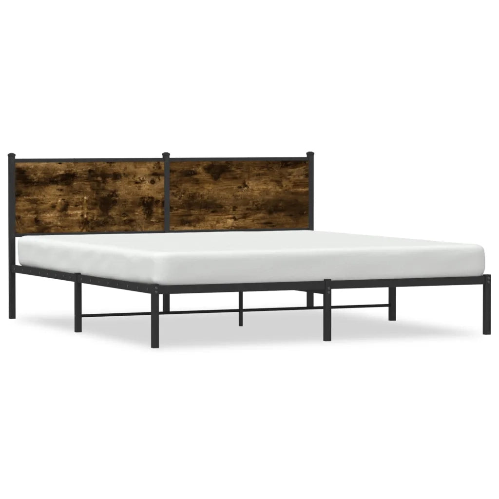 Giroletto senza Materaso in Metallo Rovere Fumo 160x200 cm 4007670