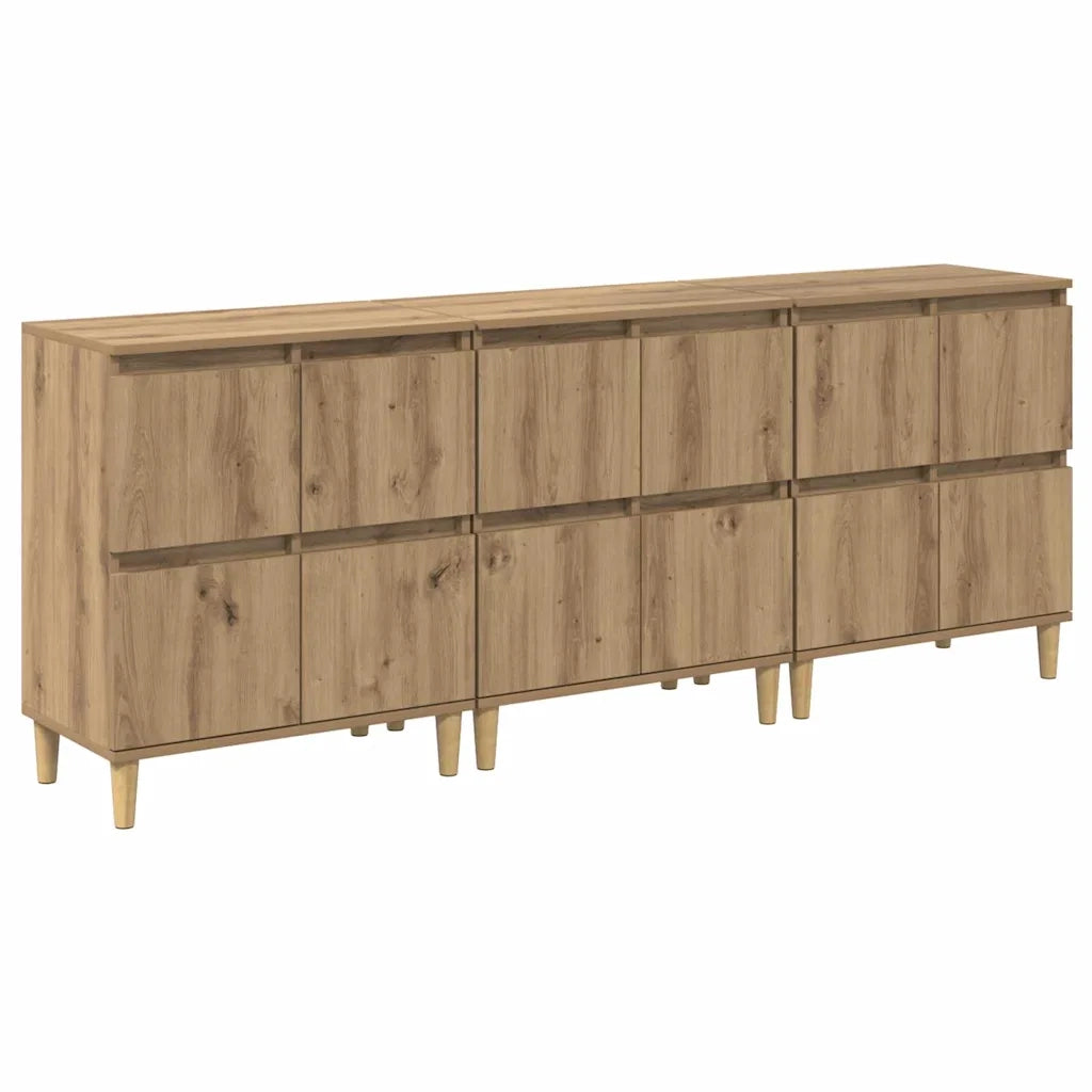 Sideboards 3 pz Rovere artigianale 60 x 35 x 70 cm 3415574
