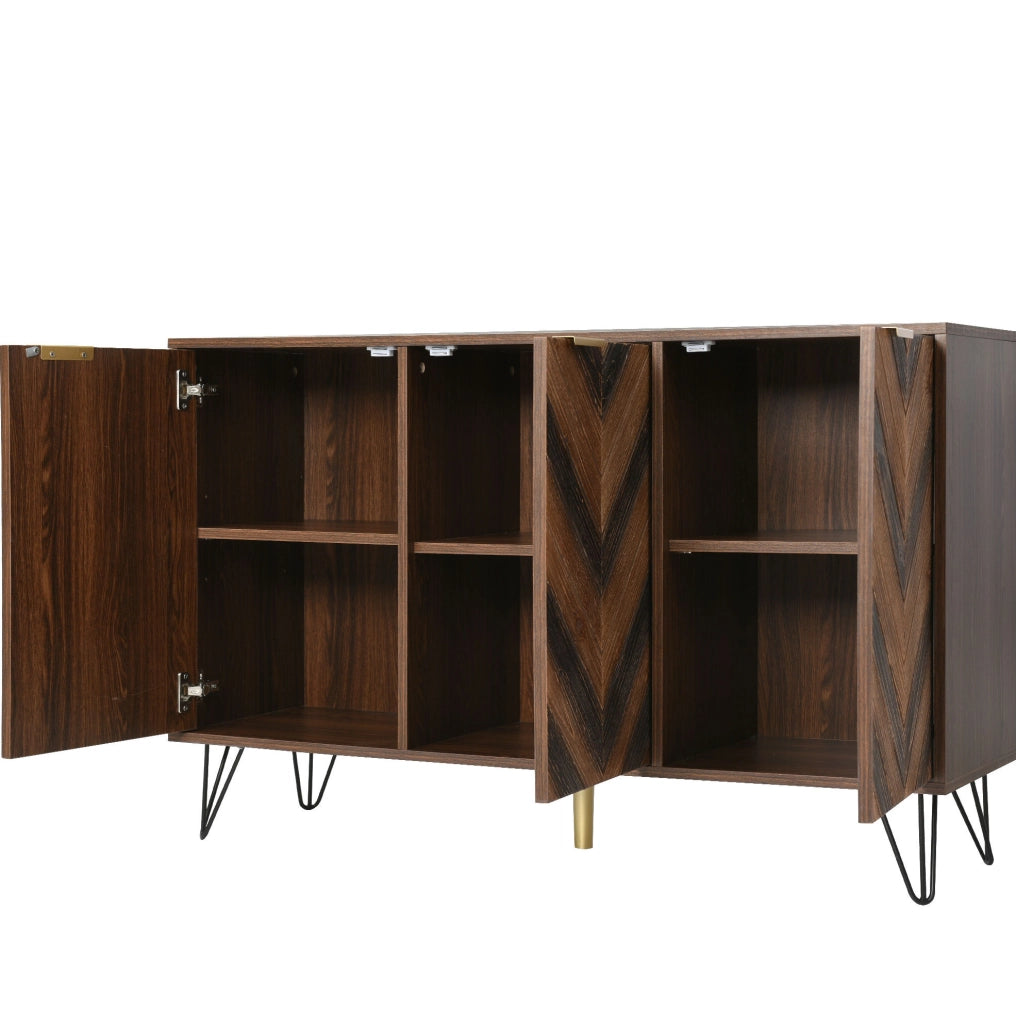 Credenza moderna a 3 ante 120 cm effetto legno