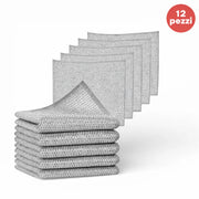 12 Pezzi Panni Spugna Antigraffio Multiuso 20x20 cm Cucina Superfici Delicate