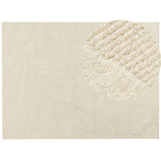 Tappeto in lana con motivi astratti a pelo basso beige 300 x 400 cm soggiorno camera da letto