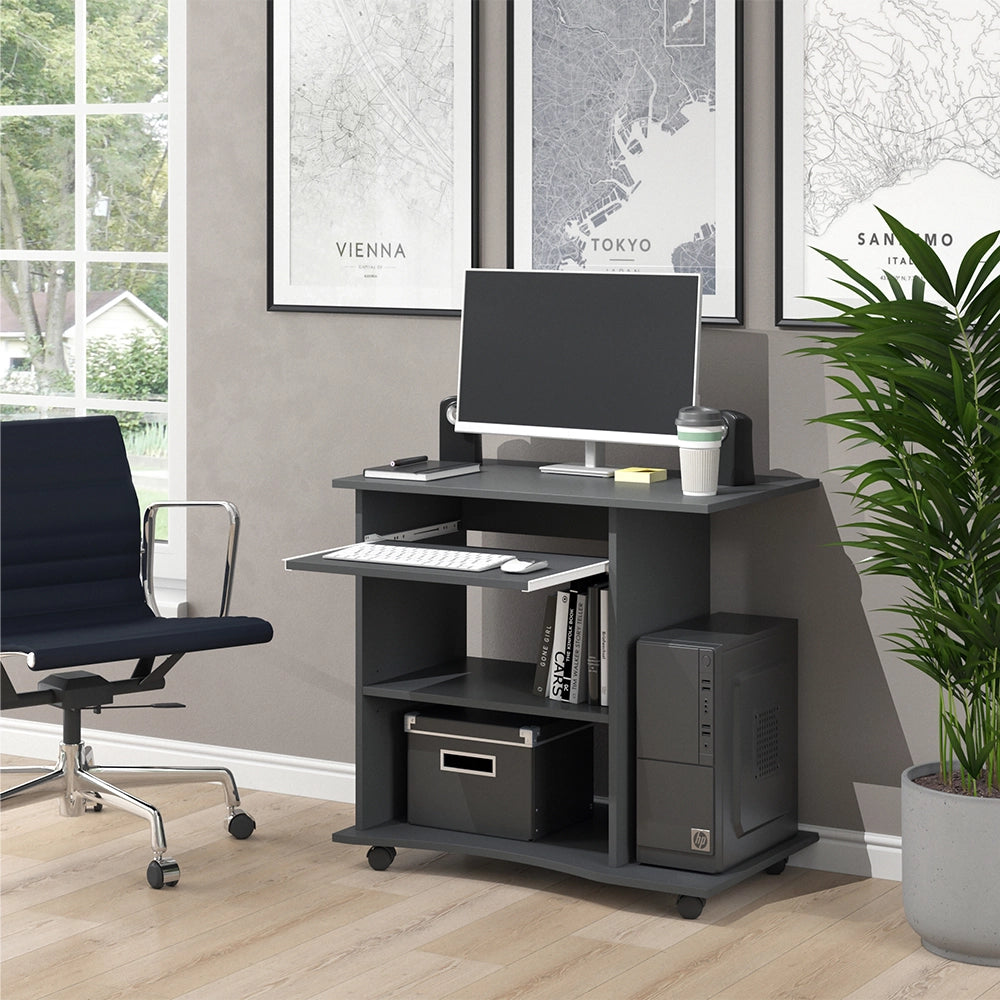 Vicco Scrivania con ruote Antracite 80 x 50 cm