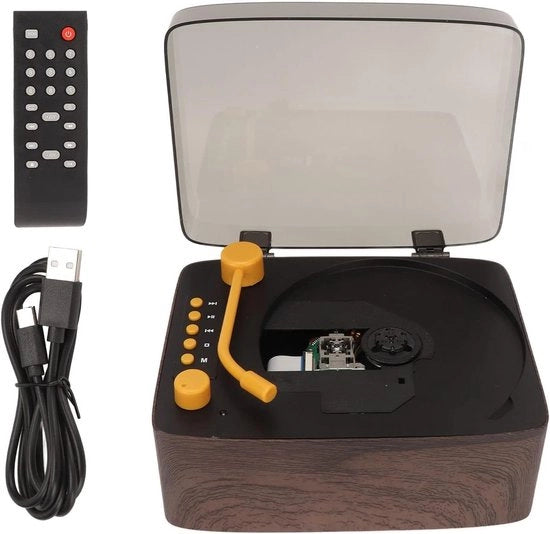 lettore CD portatile Bluetooth con connessione USB AUX e telecomando - per uso domestico, viaggio e bambini - altoparlanti HiFi ricaricabili