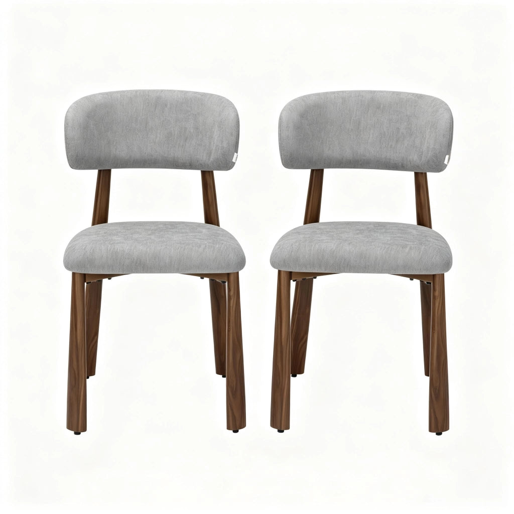 SEDIA da pranzo imbottita 48x52,5x82 cm grigio Set da 2 pezzi