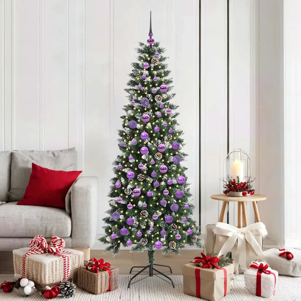 Albero di Natale artificiale con 300 LED Verde 180 cm 3395826