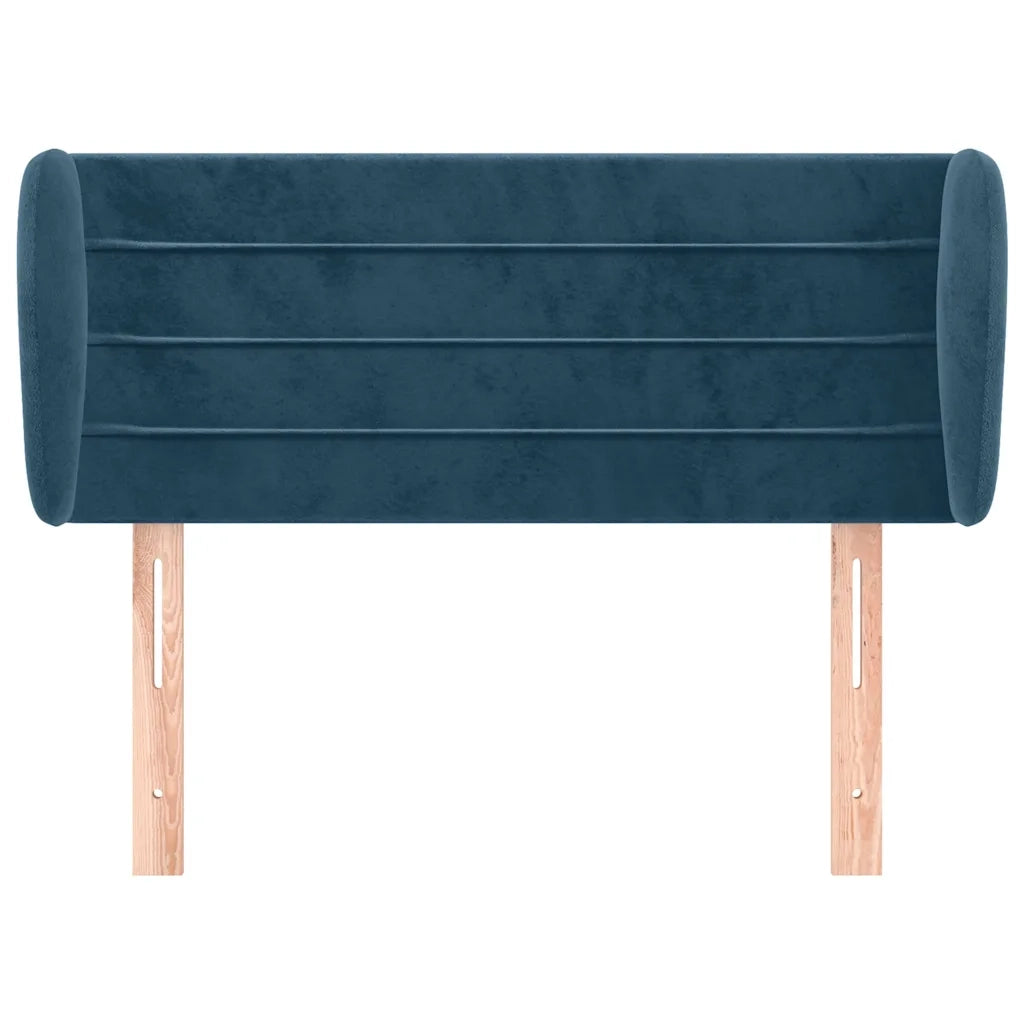 Testiera ad Orecchio Blu Scuro 93x23x78/88 cm in Velluto 3117324